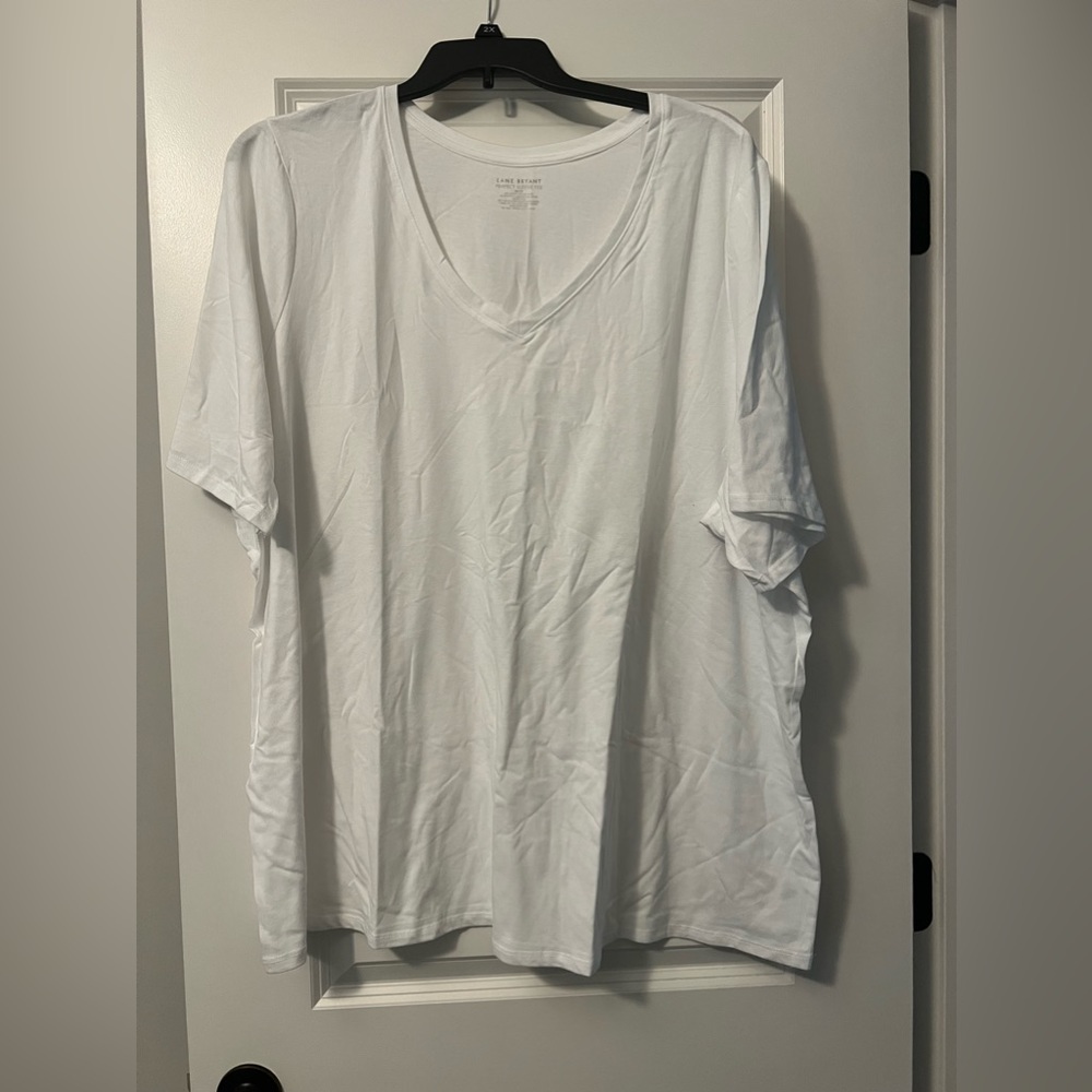 NWT Lane Bryant Perfect Sleeve Tee White size 30/32